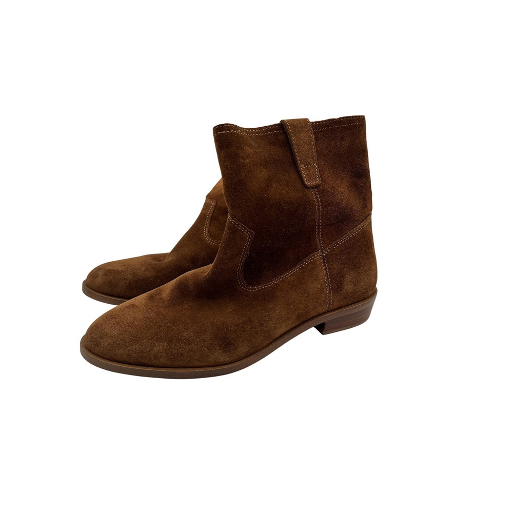 Rebecca Minkoff Boots Womens Size 6.5M Brown Suede Ankle Western Pull On Shoes